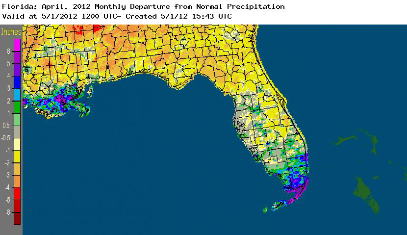 Climate Summary for Florida - April 2012 - Florida Climate Center