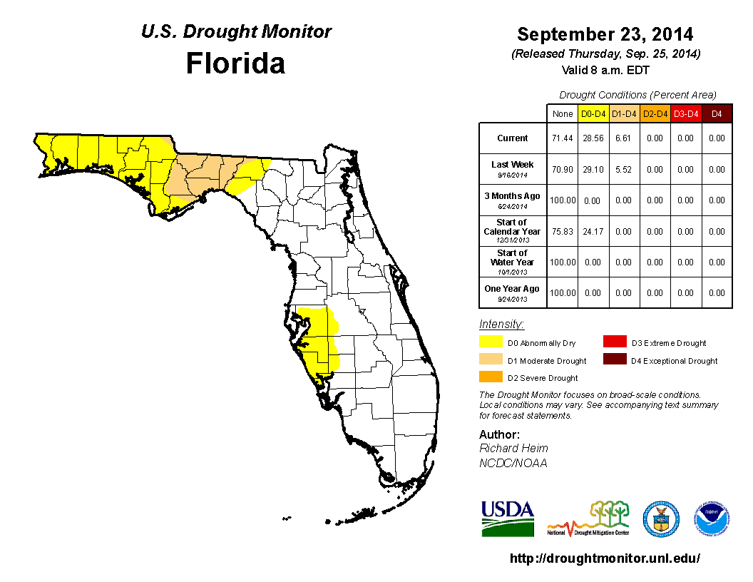 U.S. Drought Monitor - Florida