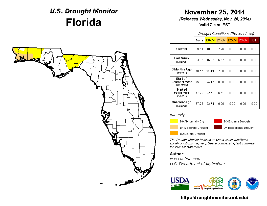 U.S. Drought Monitor - Florida