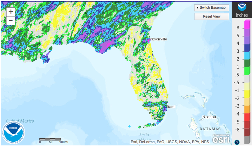 Precipitation anomalies for November