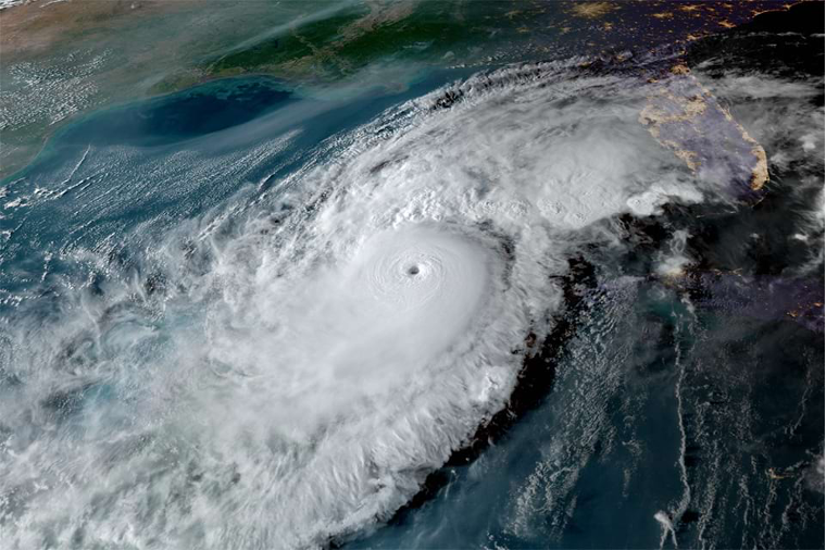 Hurricane Milton satellite image