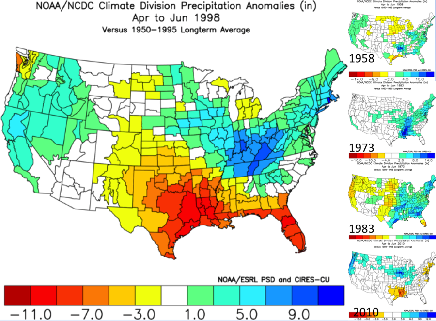 NOAA/NCDC Climate Division Precipitation Anomalies
